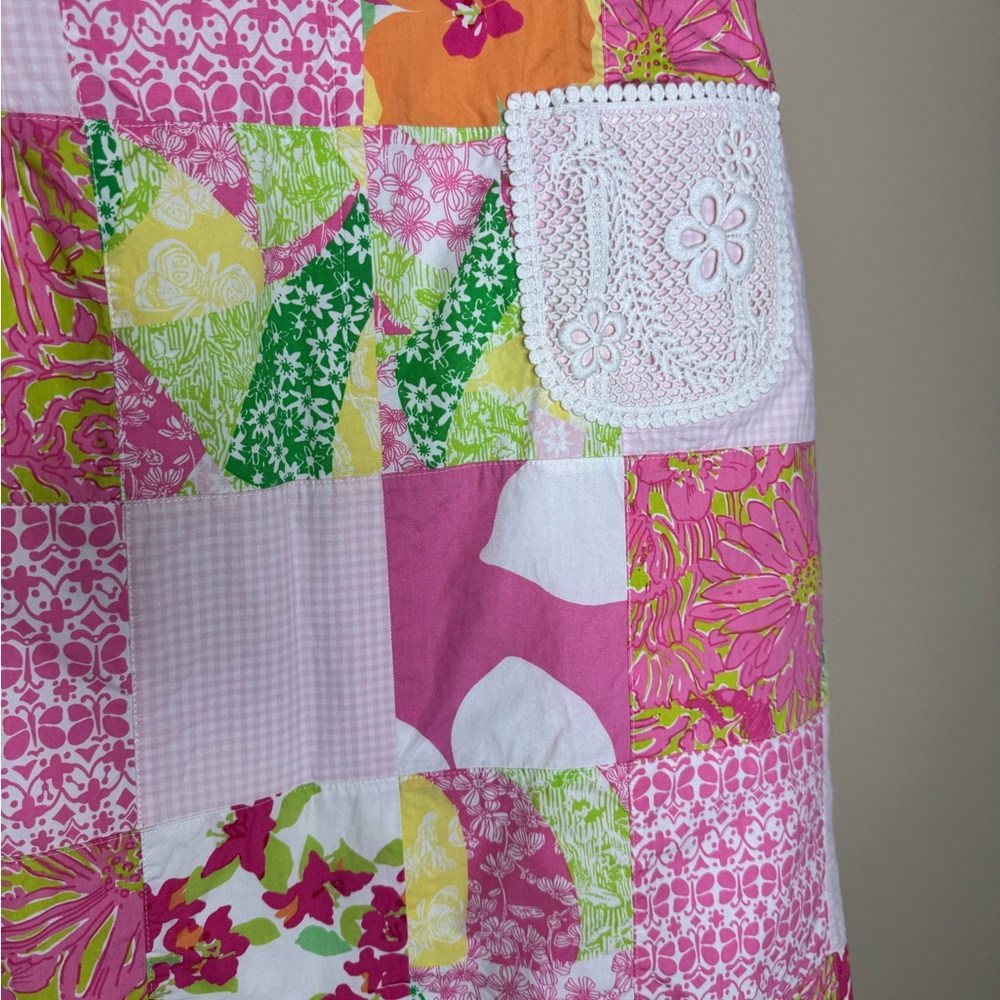 Lilly Pulitzer Pink and White Quilted Style Mini Skirt - Picture 7 of 16